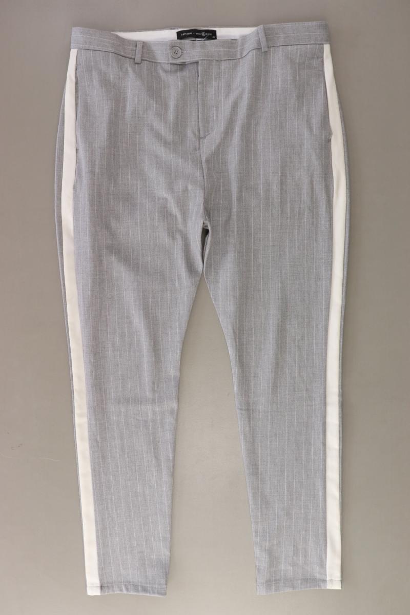 behype Stoffhose Gr. W32 gestreift grau aus Polyester