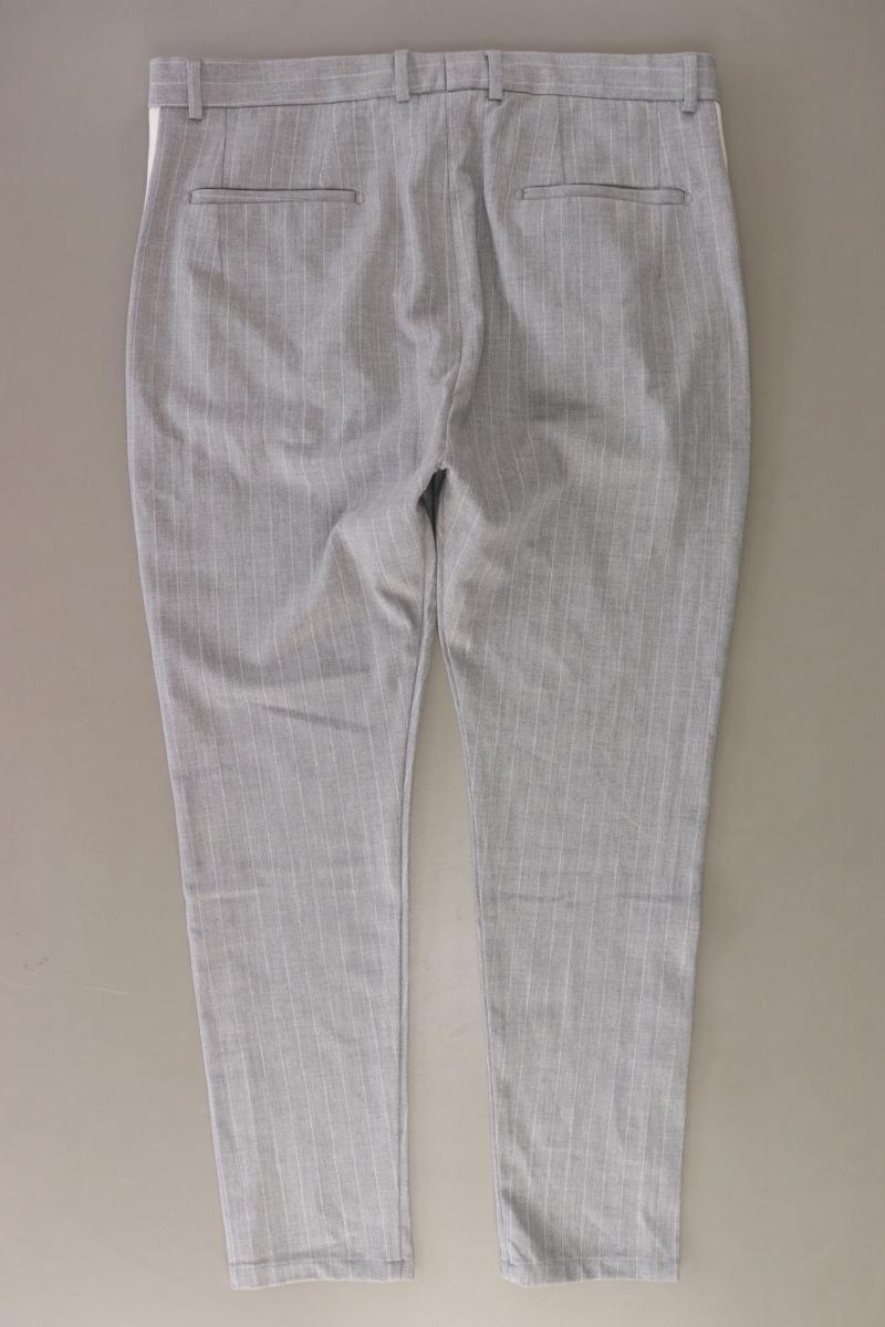 behype Stoffhose Gr. W32 gestreift grau aus Polyester