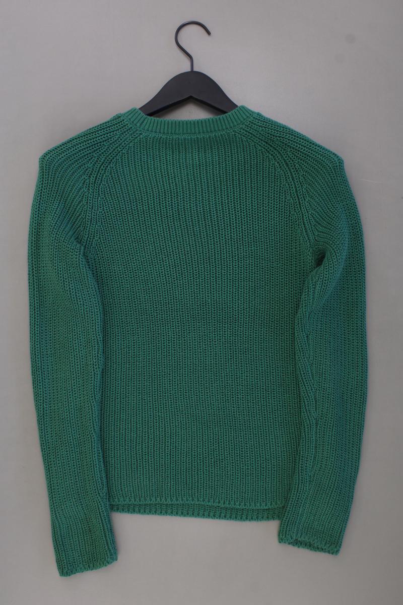 QS by s.Oliver Grobstrickpullover Gr. XS grün aus Baumwolle