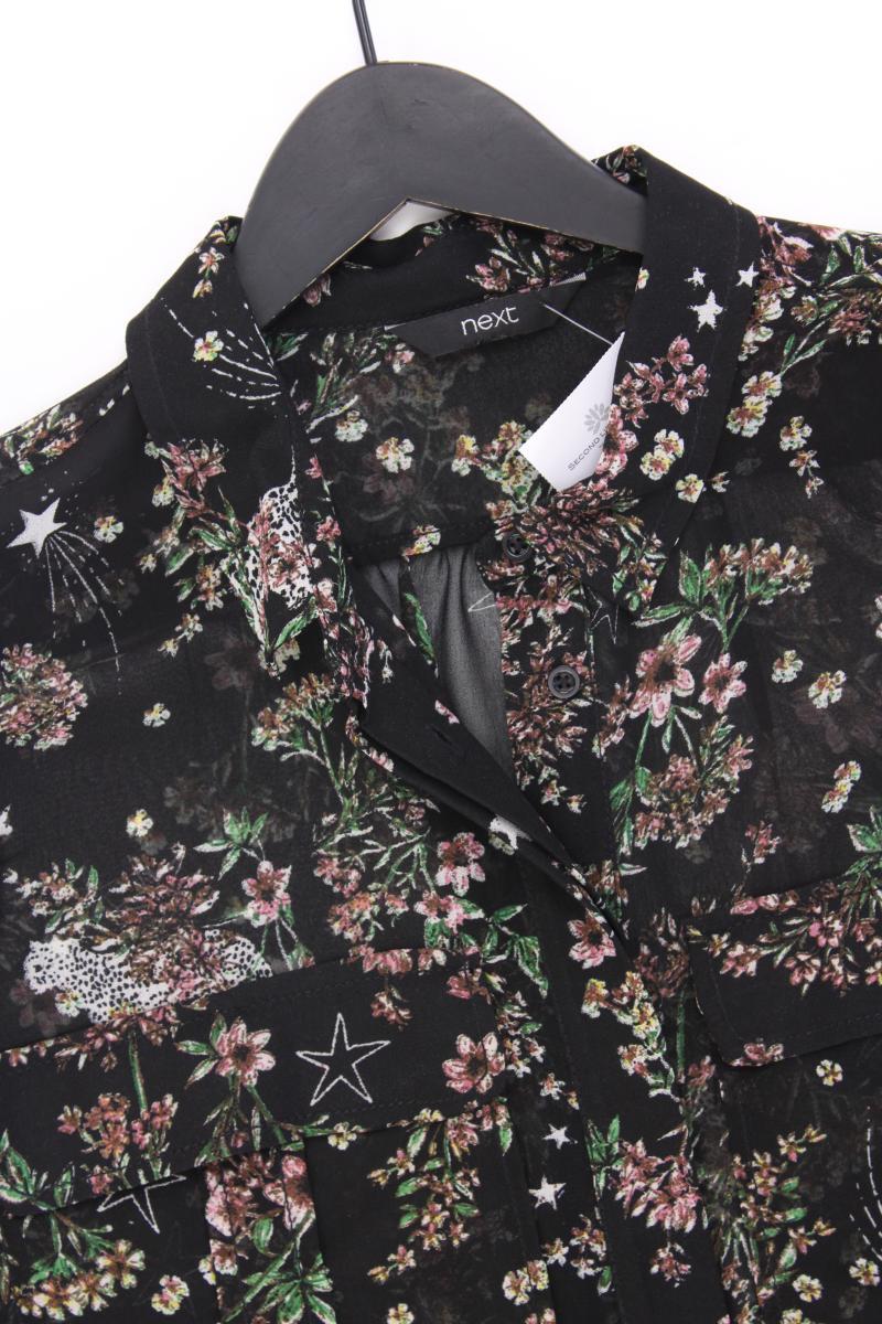 next Langarmbluse Gr. 44 mit Blumenmuster schwarz aus Polyester