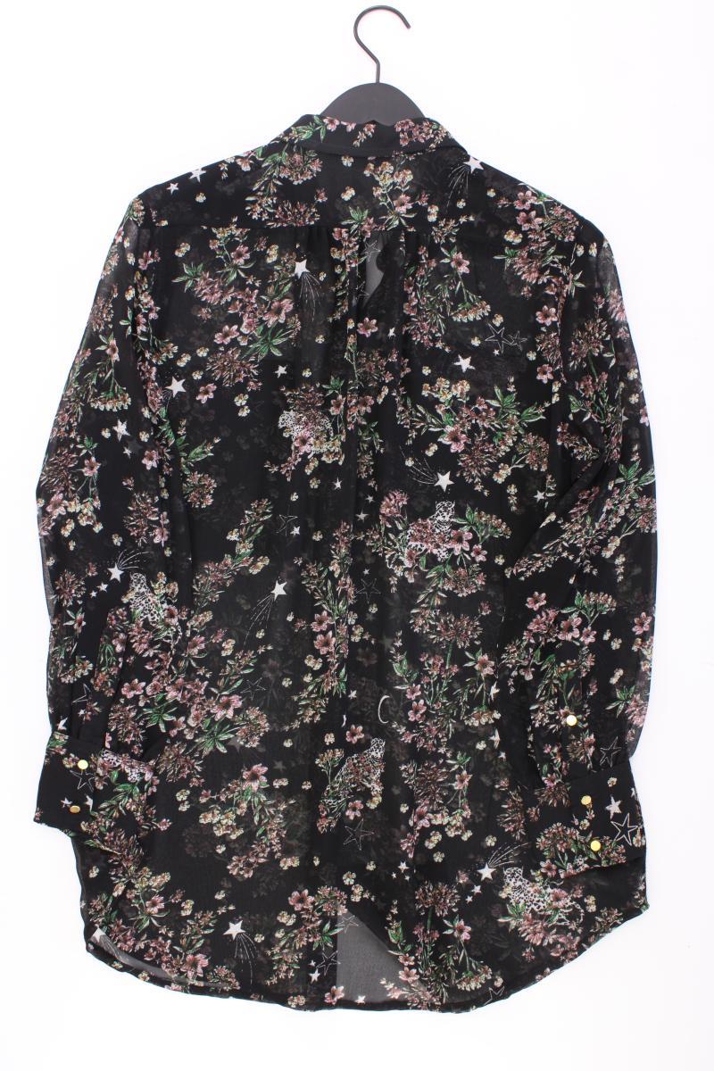 next Langarmbluse Gr. 44 mit Blumenmuster schwarz aus Polyester