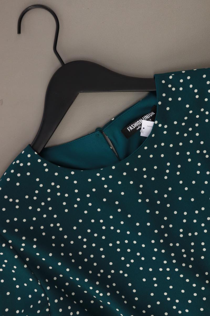 Fashion Union Kleid Gr. 42 gepunktet Langarm grün aus Polyester