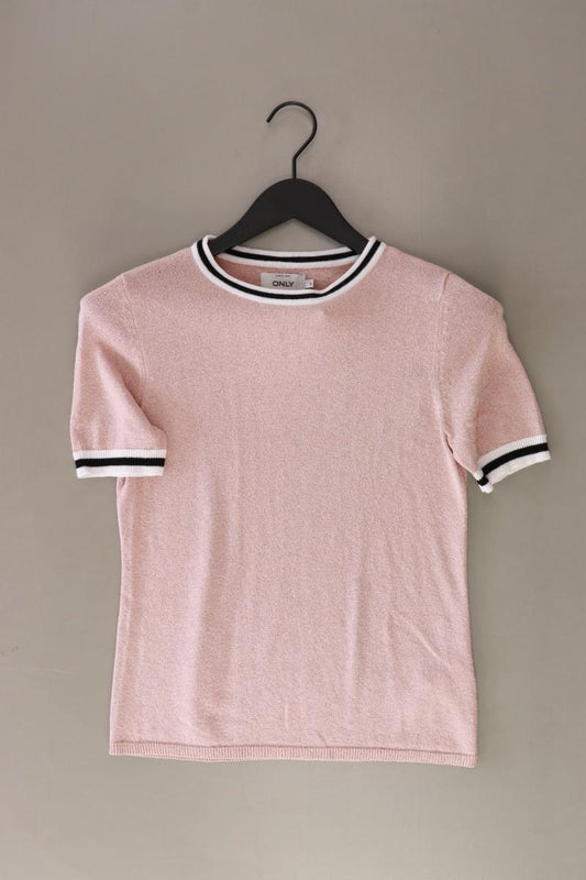 Only T-Shirt Gr. S Kurzarm mit Glitzer rosa aus Viskose