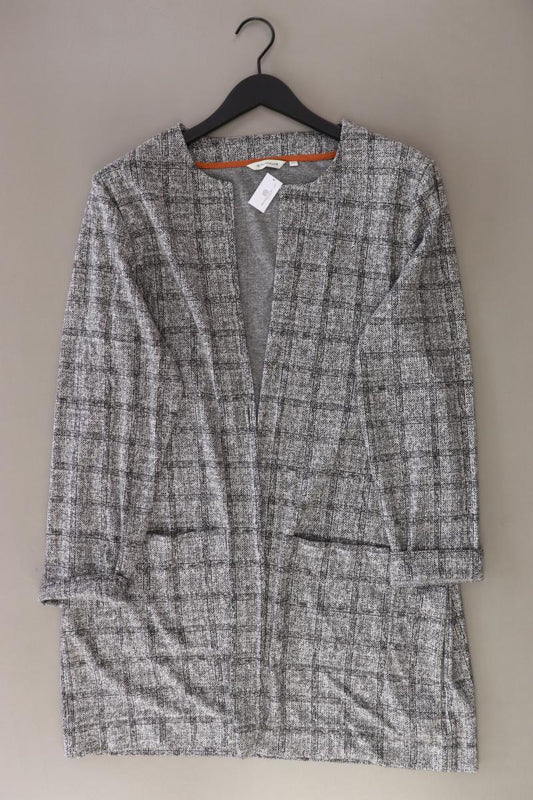 Tom Tailor Comfort Cardigan Gr. XXXL kariert Langarm grau aus Polyester