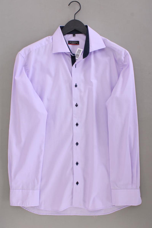 Eterna Langarmhemd für Herren Gr. Hemdgröße 41 neuwertig lila aus Baumwolle