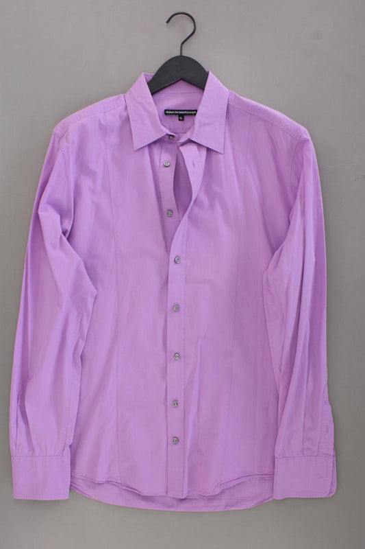 Drykorn Langarmhemd für Herren Gr. XL lila aus Baumwolle