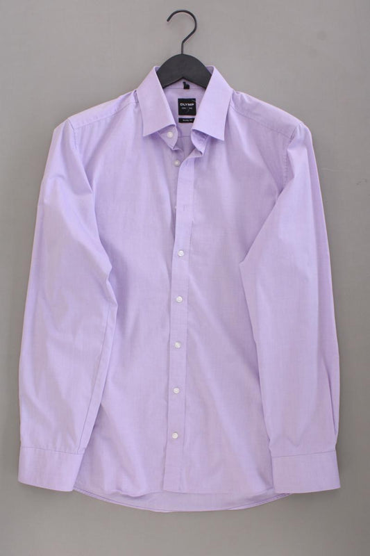 Olymp Langarmhemd für Herren Gr. Hemdgröße 41 lila aus Baumwolle