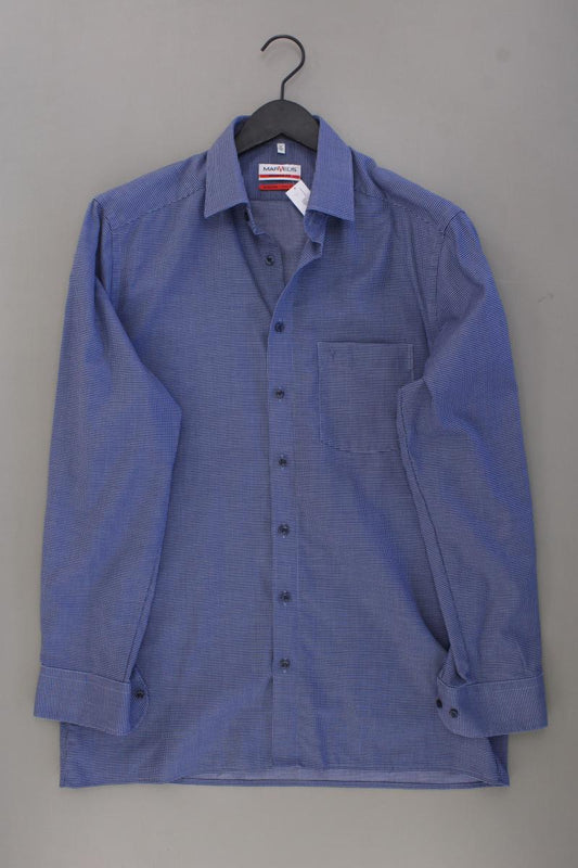 MARVELIS Langarmhemd für Herren Gr. Hemdgröße 41 blau aus Baumwolle
