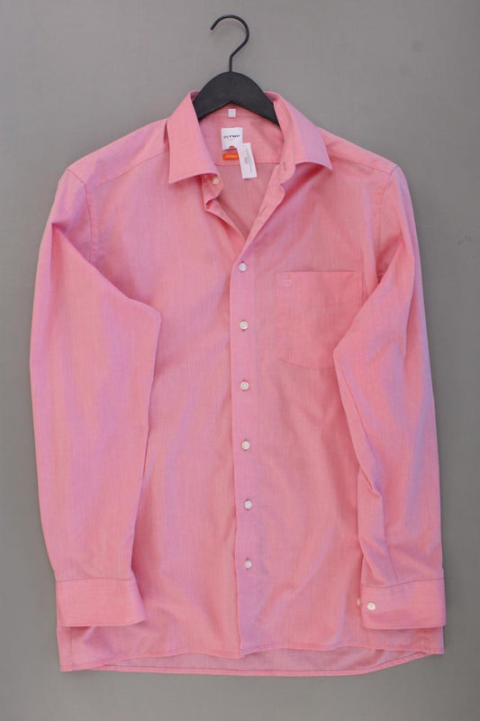 Olymp Langarmhemd für Herren Gr. Hemdgröße 41 rosa aus Baumwolle