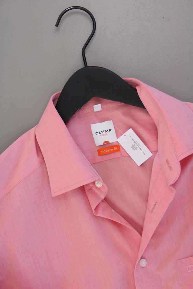 Olymp Langarmhemd für Herren Gr. Hemdgröße 41 rosa aus Baumwolle