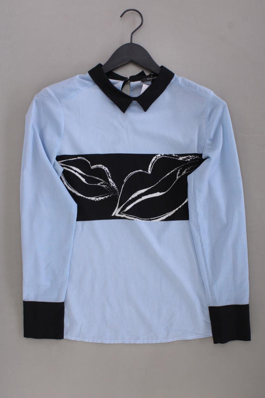 comma, Langarmbluse Gr. 36 gestreift blau aus Polyester