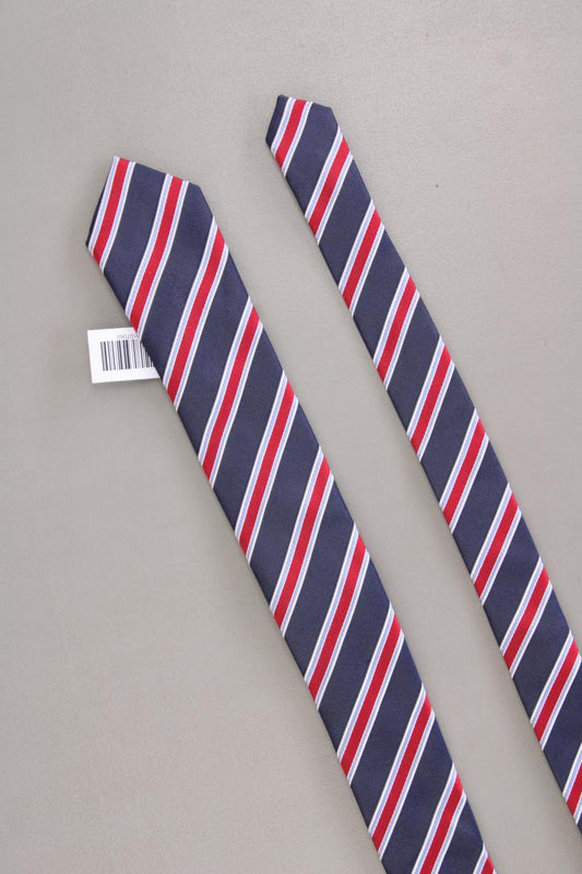 Wormland Krawatte für Herren gestreift blau aus Seide