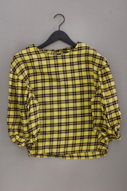 Zara Karobluse Gr. S kariert 3/4 Ärmel gelb