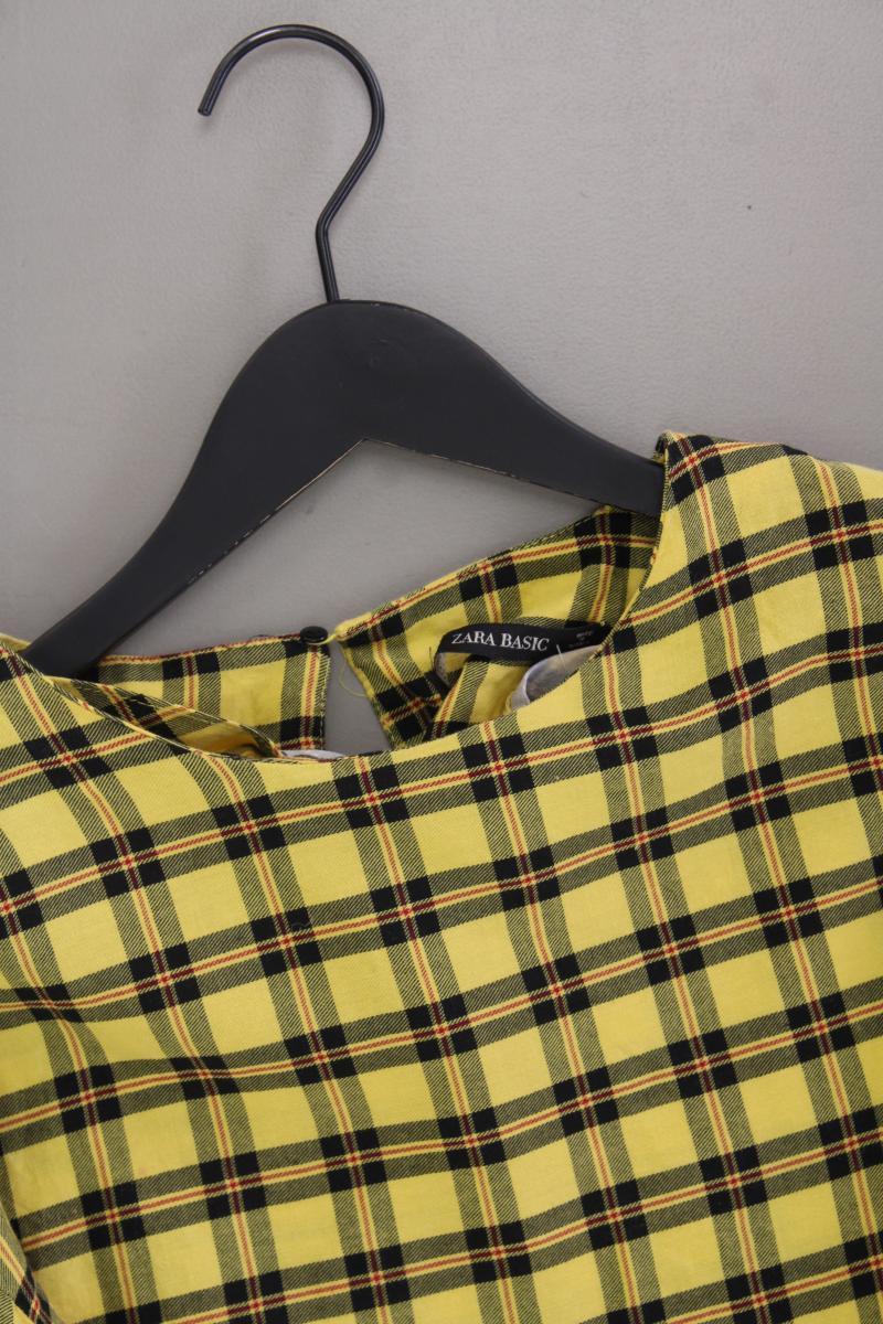 Zara Karobluse Gr. S kariert 3/4 Ärmel gelb