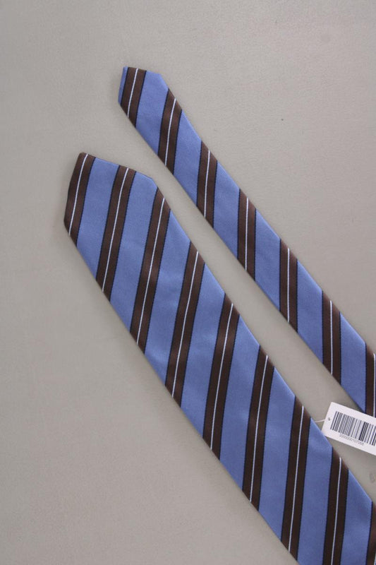 Gilberto Krawatte für Herren gestreift neuwertig blau aus Seide