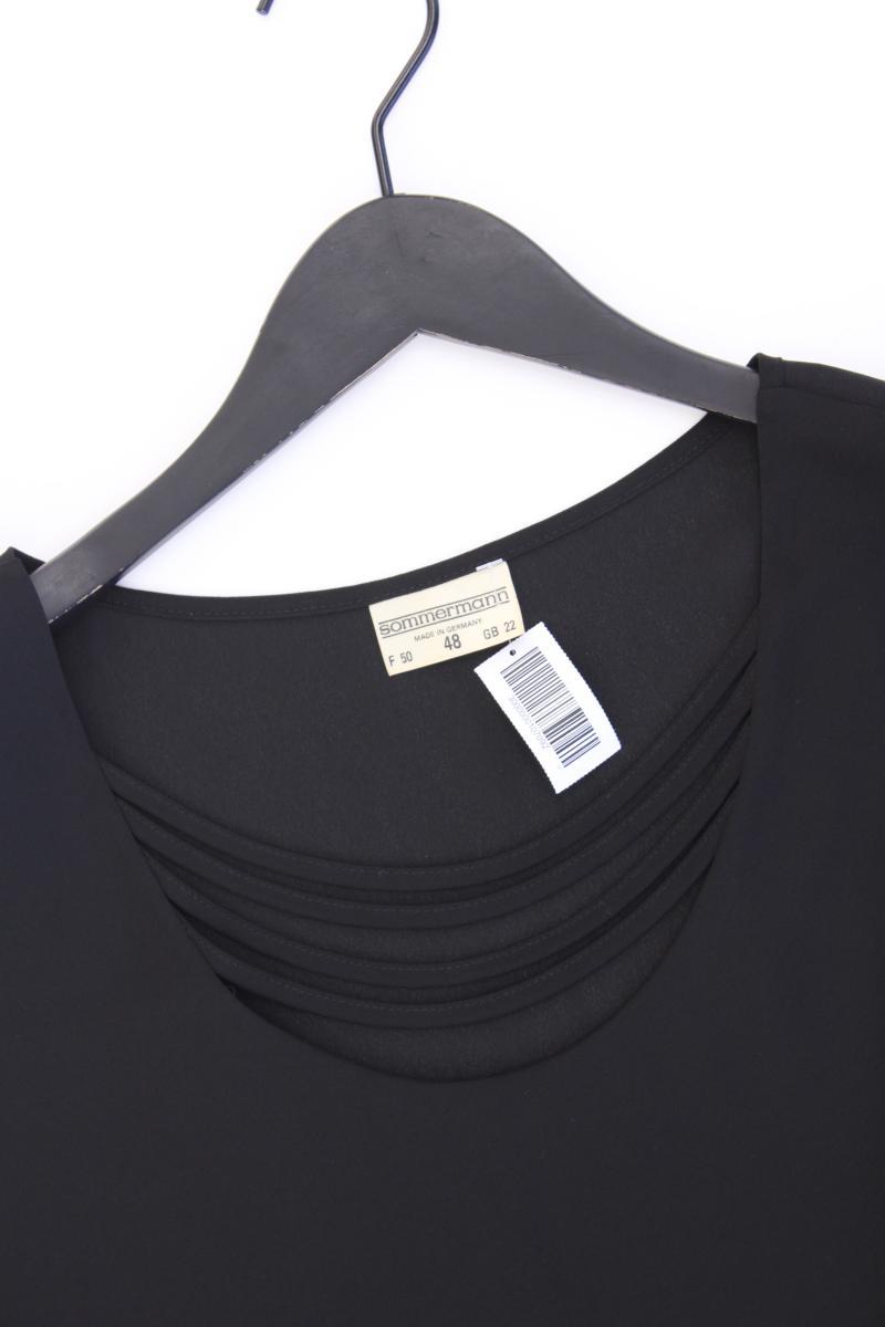 Sommermann Ärmellose Bluse Gr. 48 schwarz aus Polyester