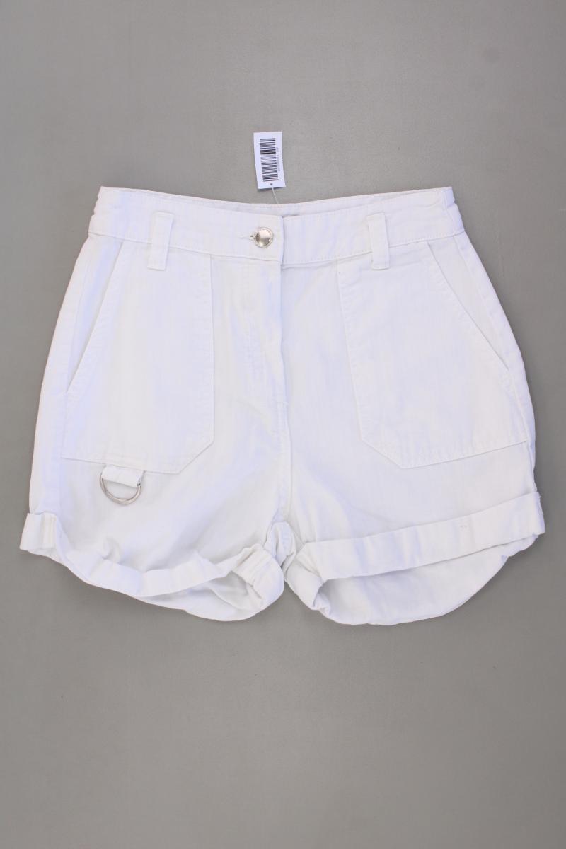 Bershka Hotpants Gr. 32 weiß aus Baumwolle