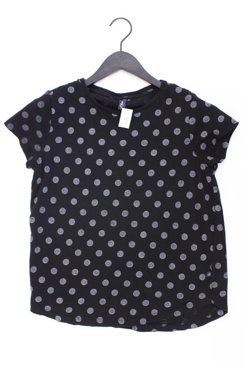 s.Oliver T-Shirt Gr. S gepunktet Kurzarm schwarz