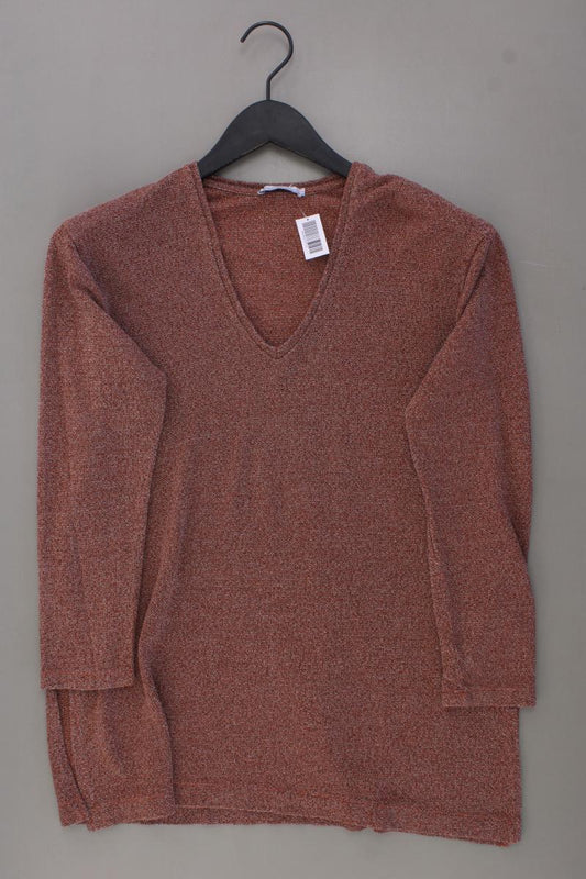 Zara Strickshirt Gr. M 3/4 Ärmel braun aus Viskose