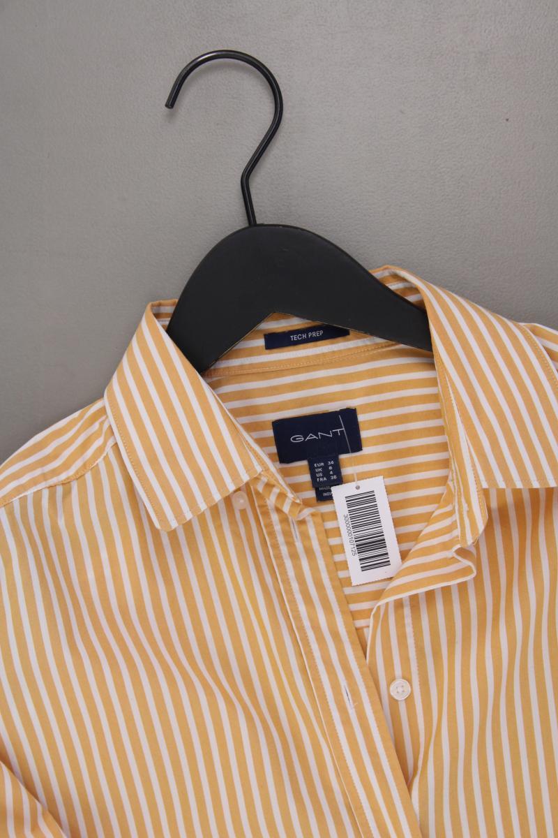 Gant Langarmbluse Gr. 34 gestreift orange aus Baumwolle