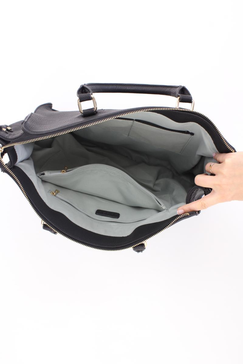 Loubs Henkeltasche schwarz aus Kunstleder