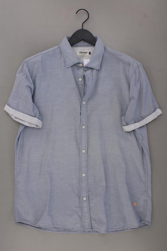Jack & Jones Kurzarmhemd für Herren Gr. XL blau aus Baumwolle