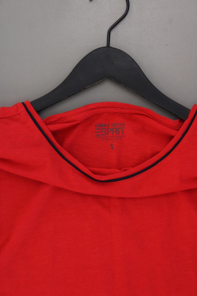 Esprit T-Shirt Gr. S neuwertig Kurzarm rot aus Baumwolle