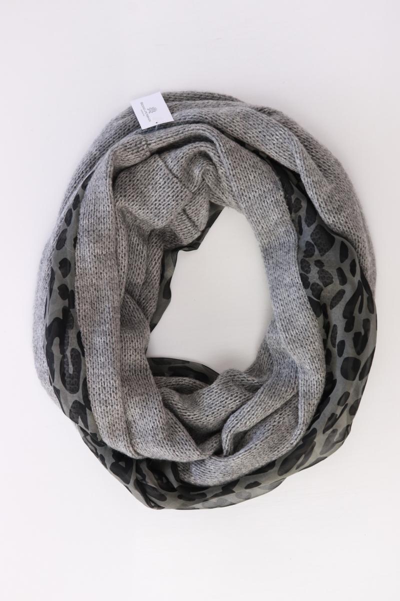 Schal mit Tierdruck grau