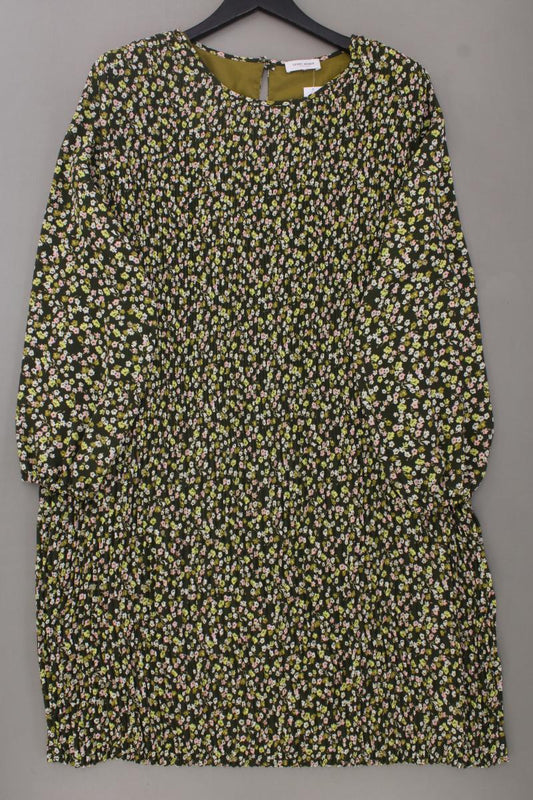 Gerry Weber Chiffonkleid Gr. 44 mit Blumenmuster Langarm olivgrün