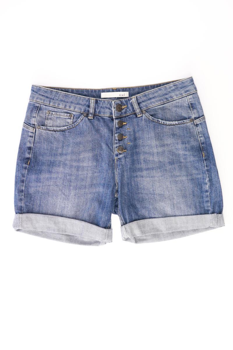 Oui Jeansshorts Gr. 40 blau aus Baumwolle