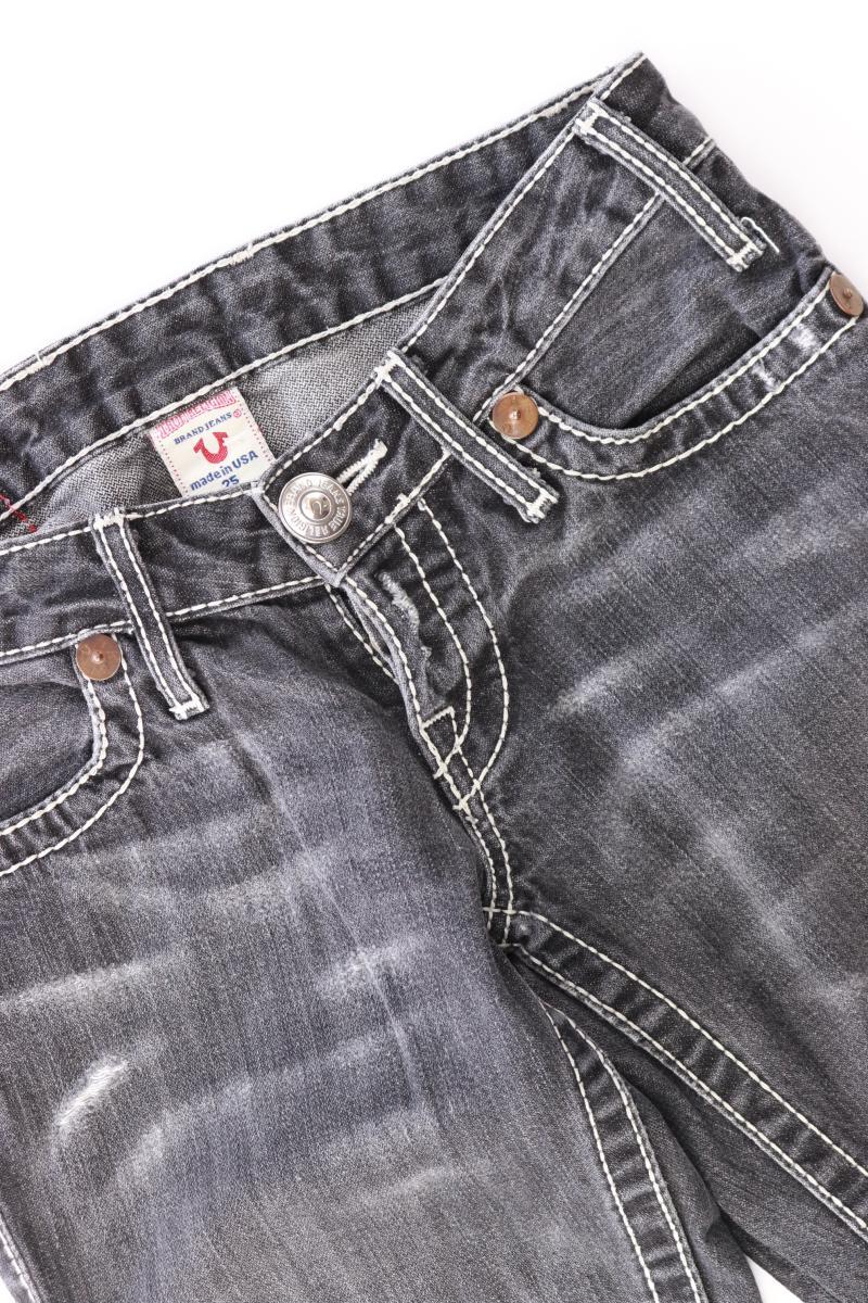 True Religion Straight Jeans Gr. W25 grau aus Baumwolle