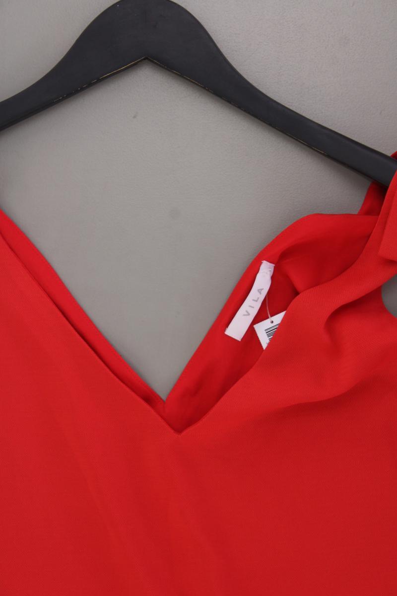 Vila Chiffonkleid Gr. 36 neuwertig Träger rot aus Polyester