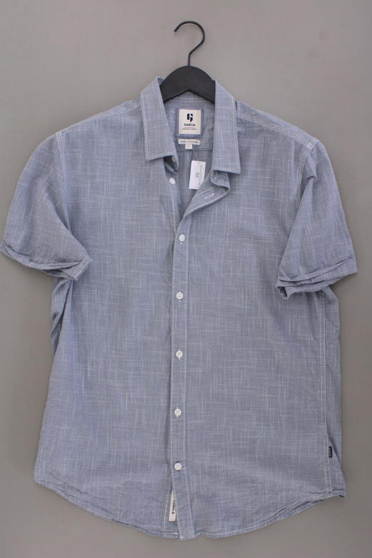 Garcia Jeans Kurzarmhemd für Herren Gr. L blau aus Baumwolle