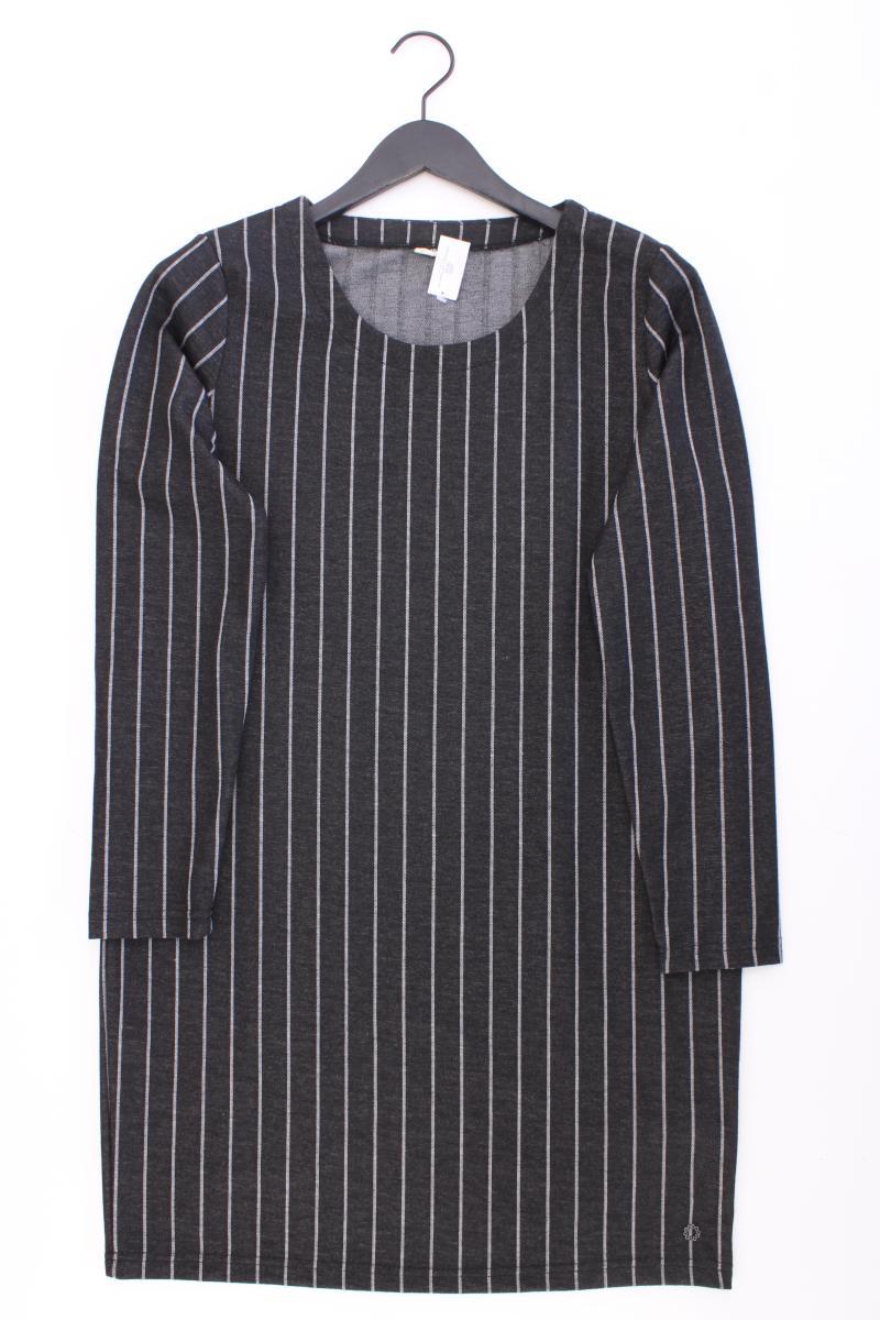 Nümph Langarmkleid Gr. L gestreift grau aus Polyester