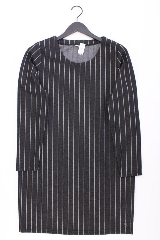 Nümph Langarmkleid Gr. L gestreift grau aus Polyester