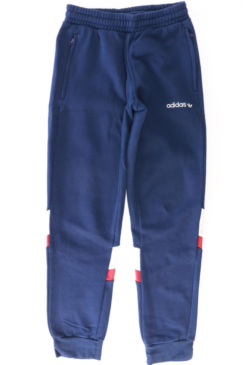 Adidas Jogginghose Gr. S blau aus Baumwolle