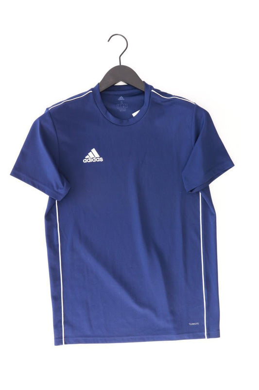 Adidas Sportshirt Gr. S Kurzarm blau aus Polyester