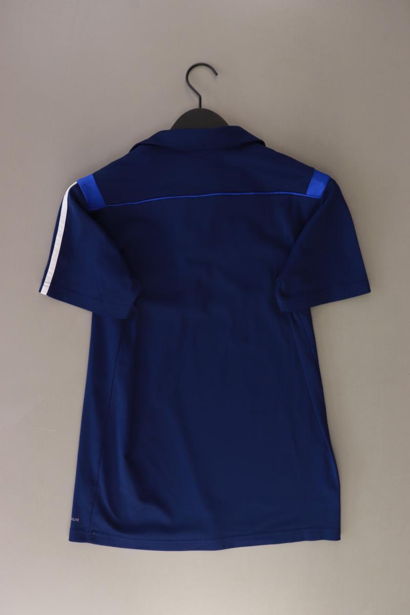 Adidas Sportshirt für Herren Gr. S Kurzarm blau aus Polyester