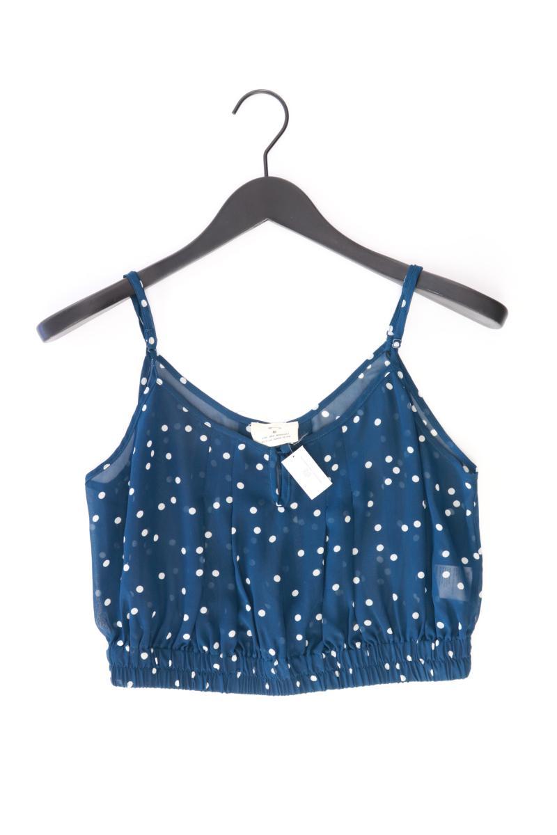 PINS AND NEEDLES Crop Top Gr. M gepunktet blau aus Polyester