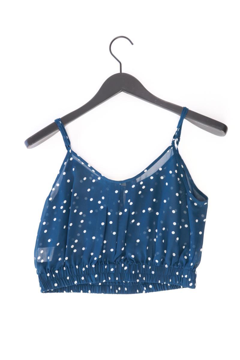 PINS AND NEEDLES Crop Top Gr. M gepunktet blau aus Polyester