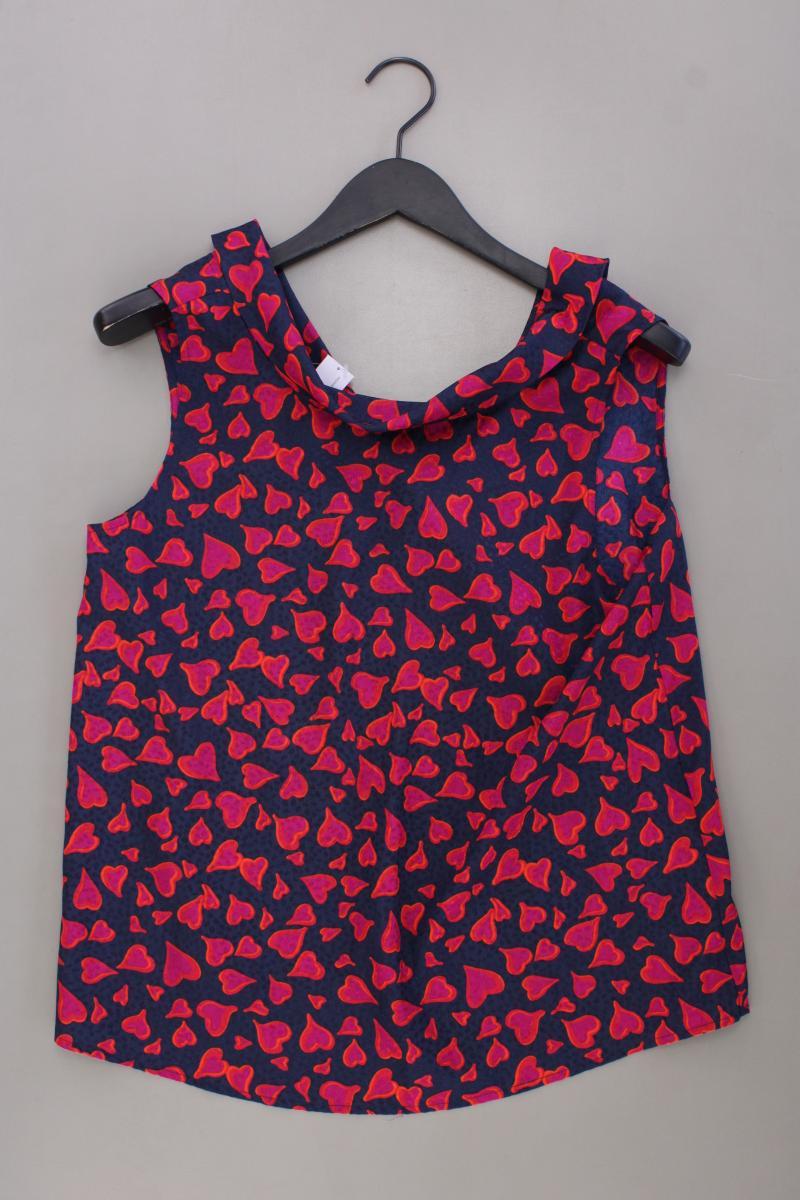 Tara Jarmon Bluse mit Herzmuster Gr. 42 neuwertig Ärmellos pink aus Polyester