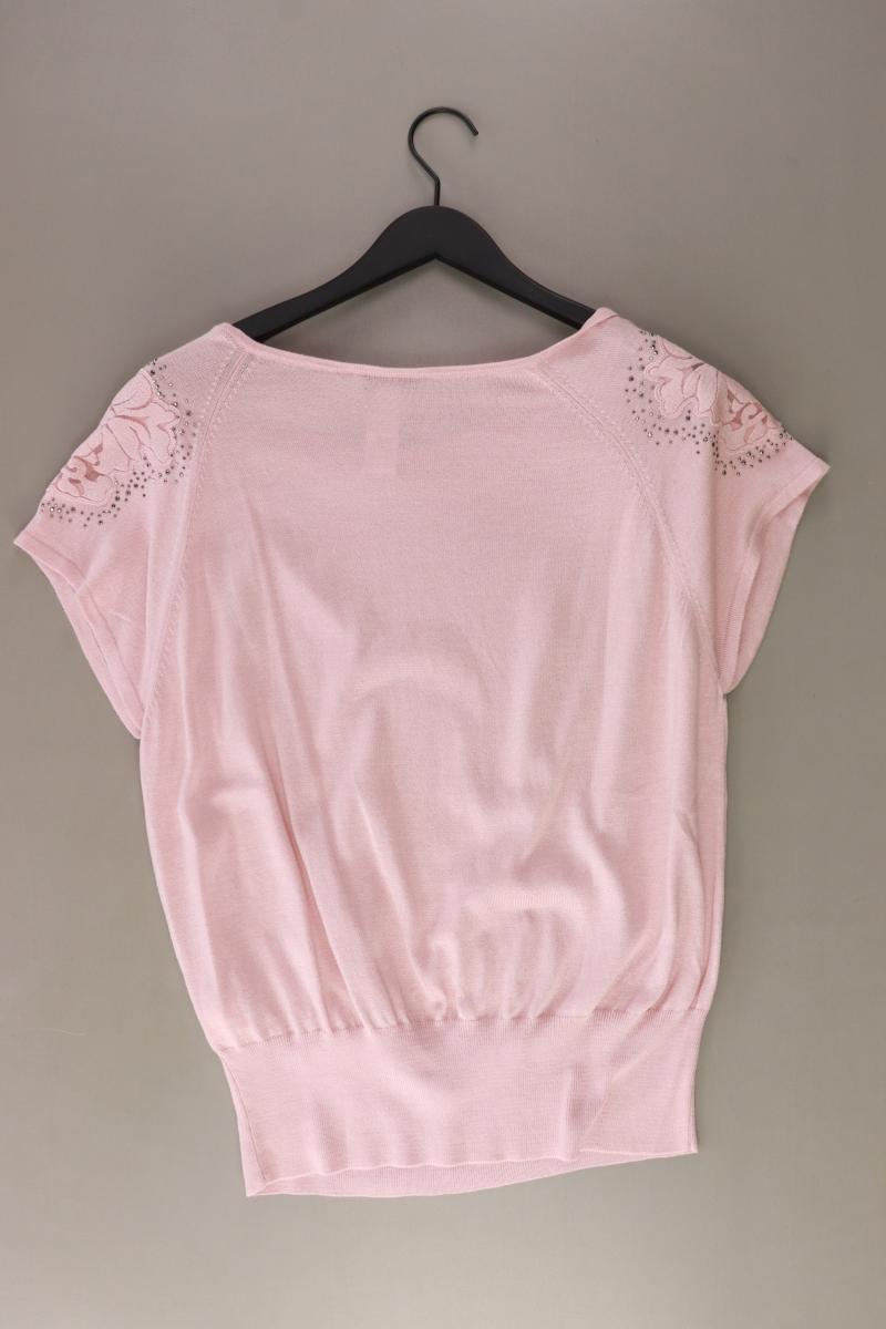 Heine Strickshirt Gr. 44 Kurzarm rosa aus Baumwolle