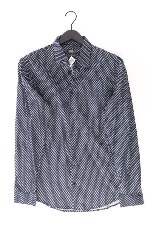 Jake*s Langarmhemd für Herren Gr. Hemdgröße 41/42 blau aus Baumwolle