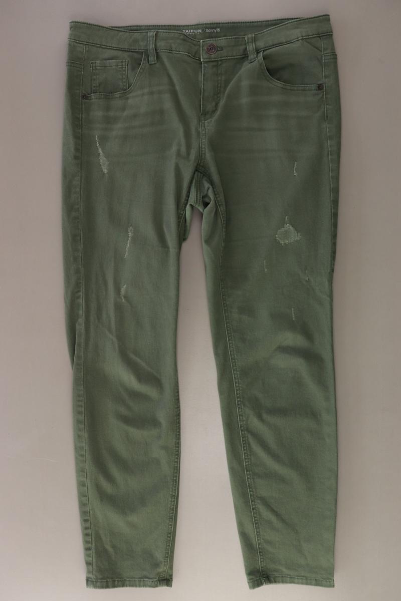 Taifun Straight Jeans Gr. 44 olivgrün aus Baumwolle