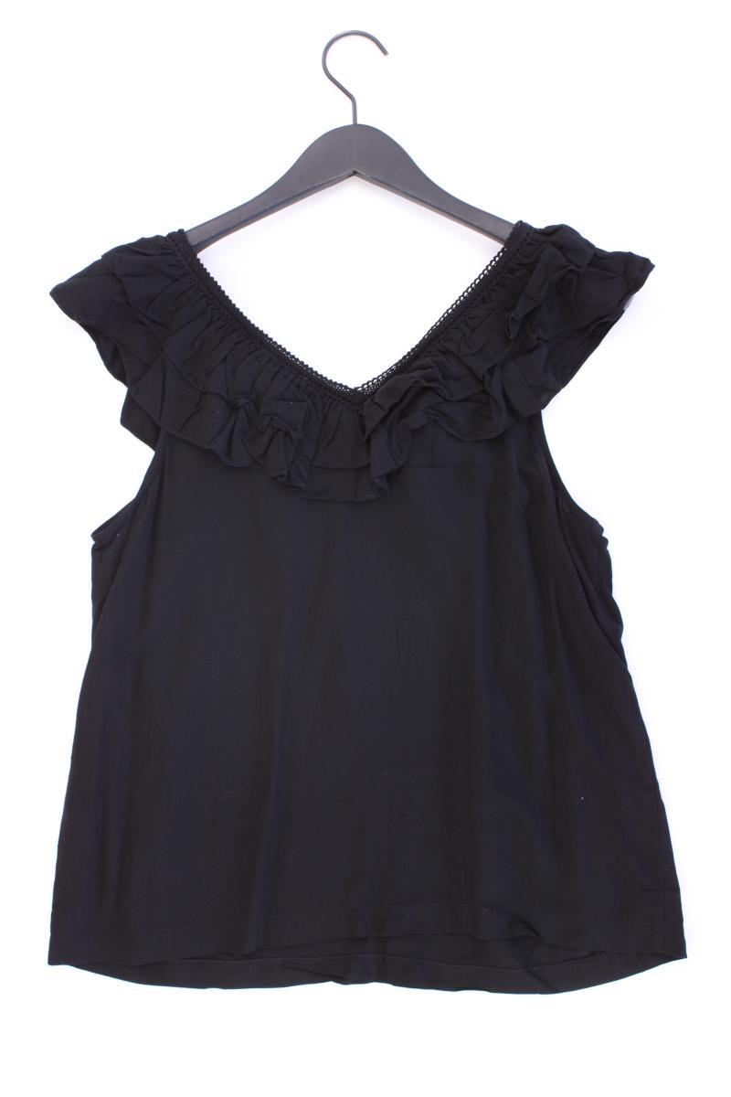Vero Moda Rüschenbluse Gr. M Kurzarm schwarz aus Viskose