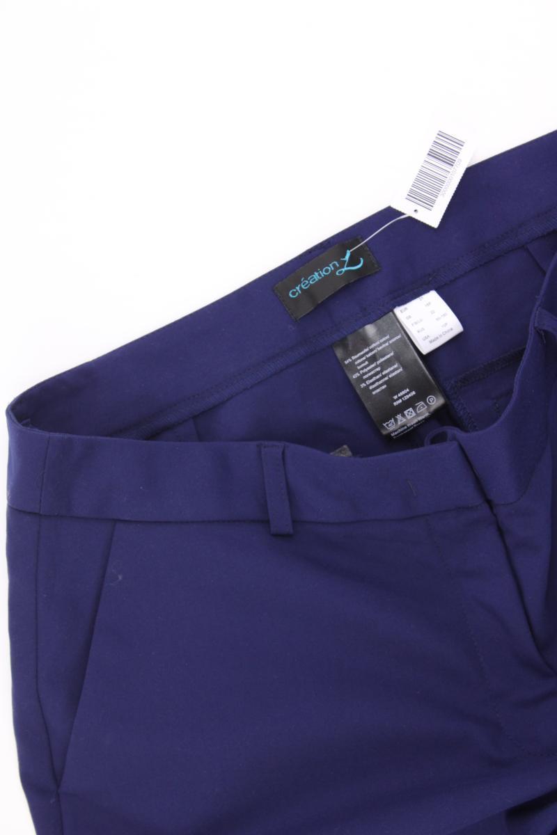 Création L. Stoffhose Gr. Kurzgröße 21 neuwertig blau aus Baumwolle