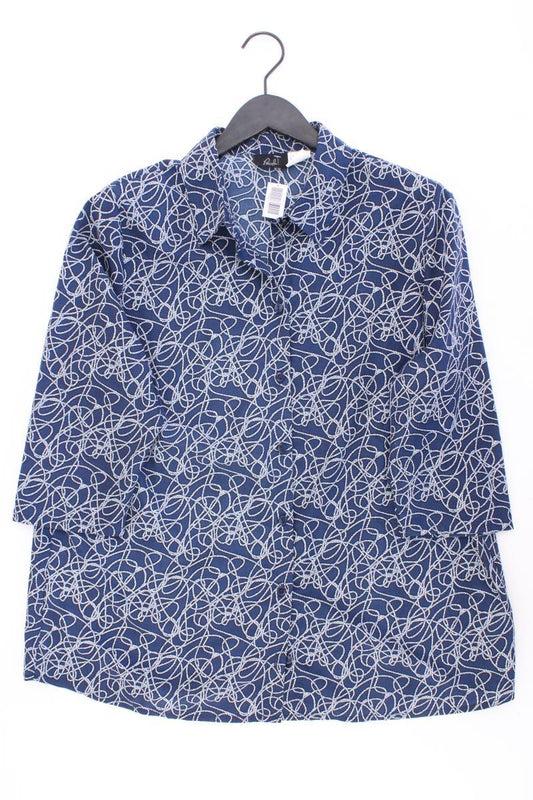 Paola Classic Bluse Gr. 46 3/4 Ärmel blau aus Polyester