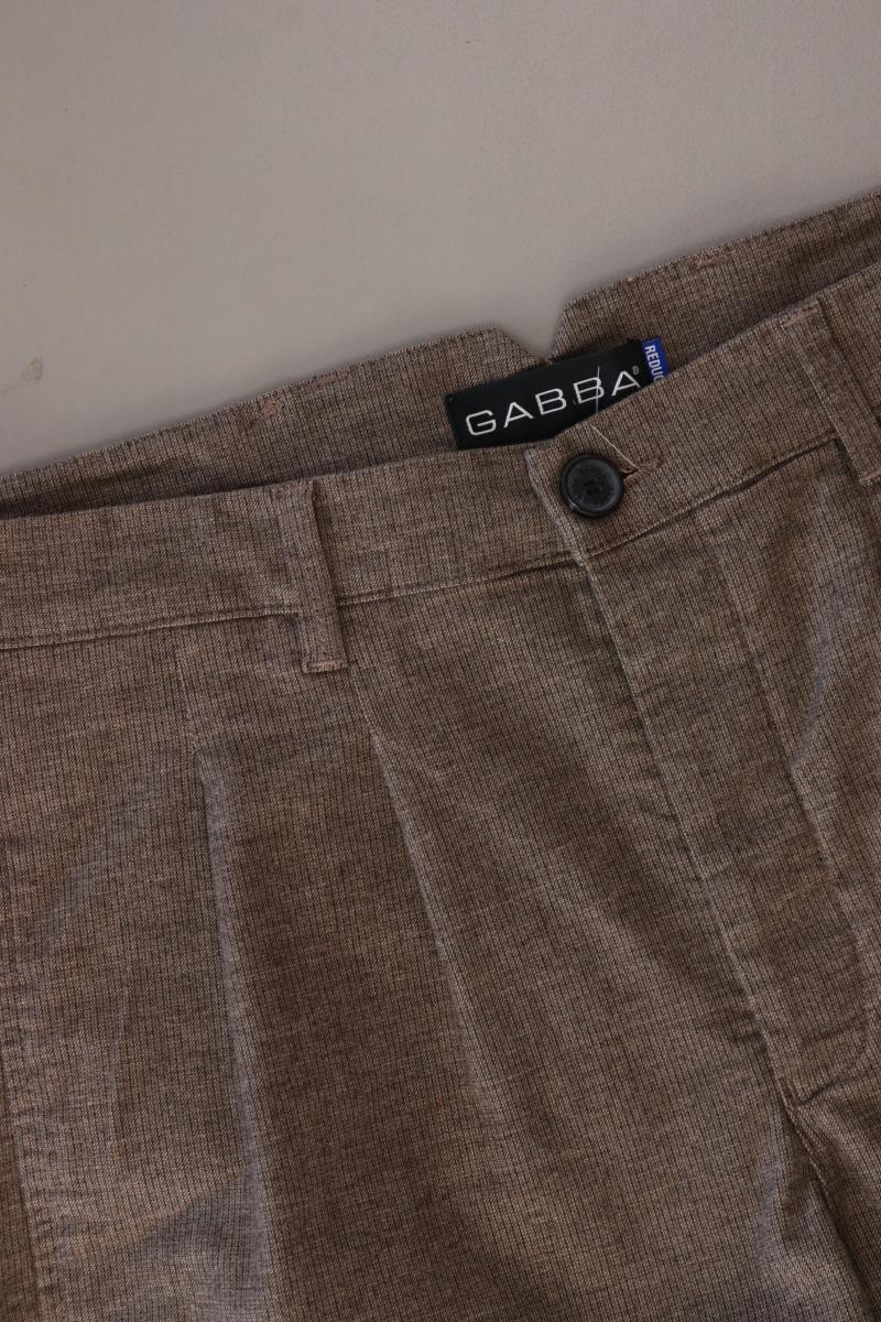 Gabba Stoffhose für Herren Gr. XL kariert braun aus Baumwolle