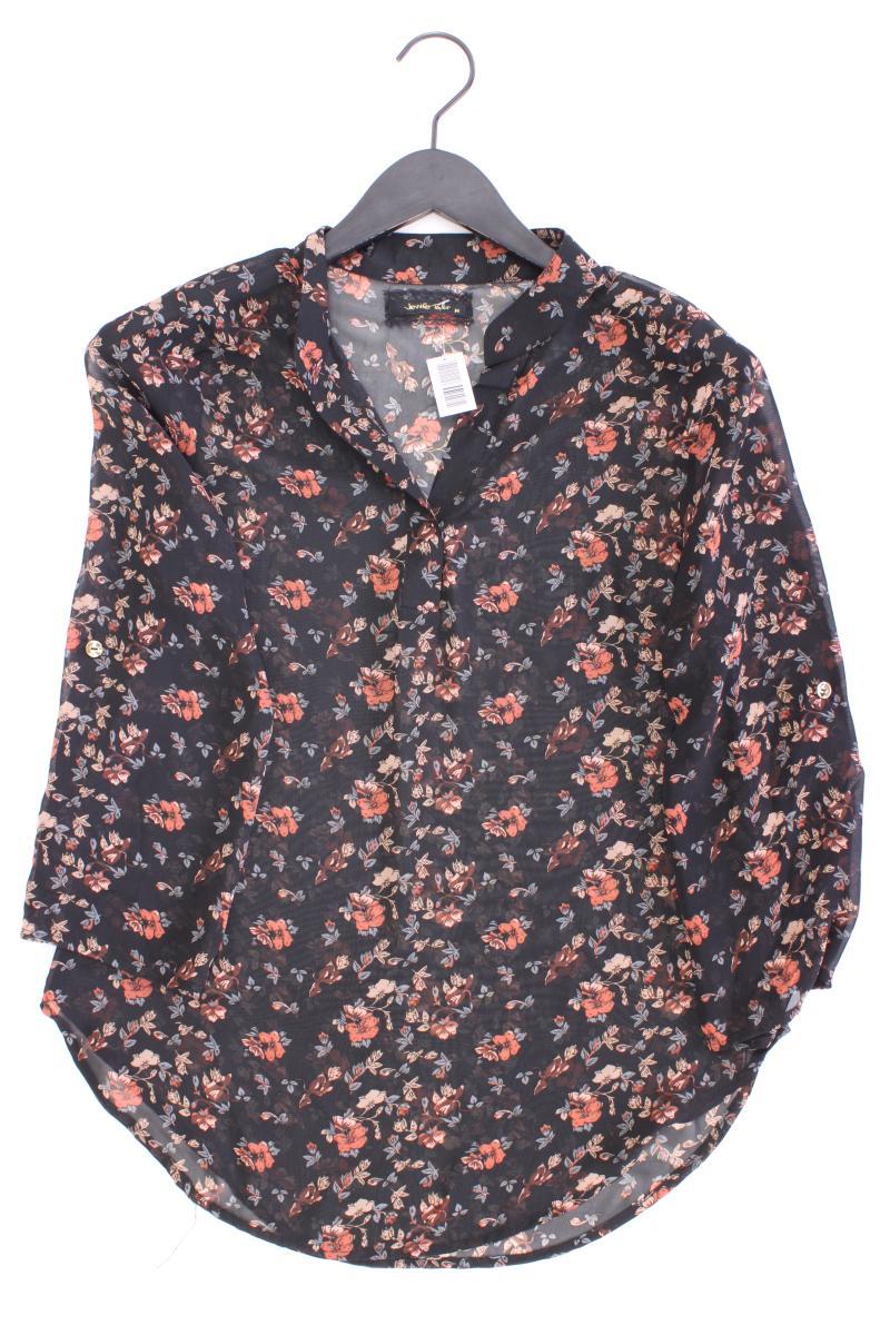 Jennifer Taylor Langarmbluse Gr. M mit Blumenmuster schwarz aus Polyester