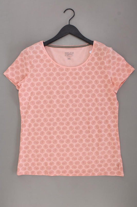 Esprit Printshirt Gr. XXL Kurzarm rosa aus Baumwolle